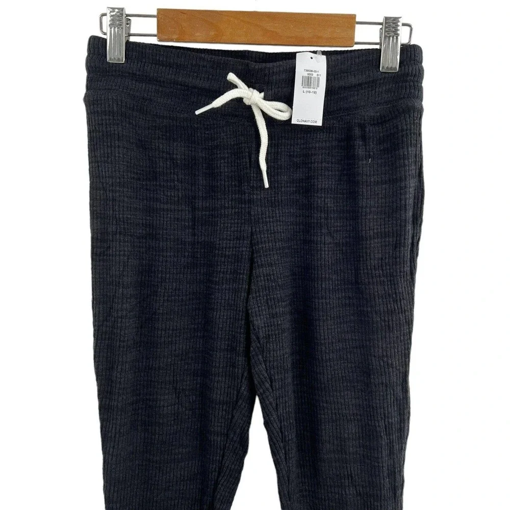 Old Navy Black‎ Ribbed Jogger Pants Size Large New